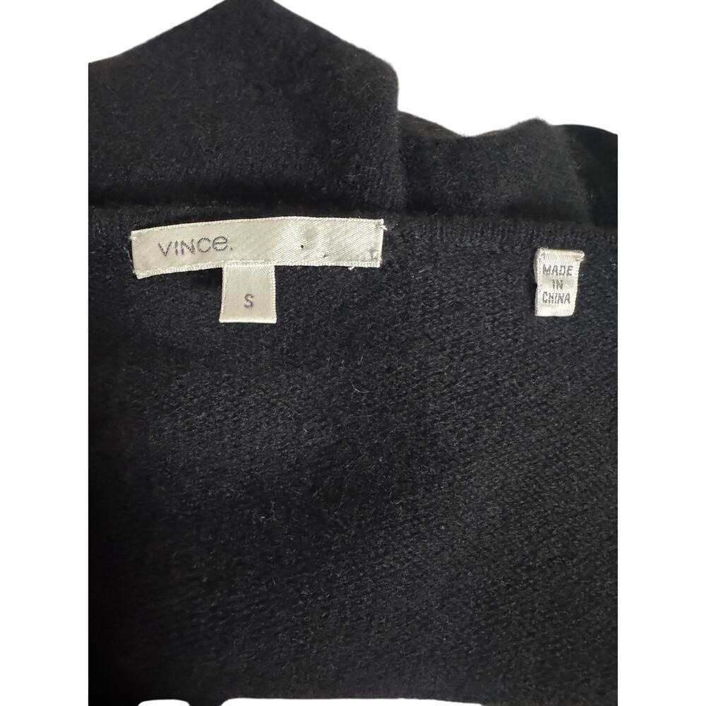 Vince 100% Cashmere Tie-Front Cardigan Sweater – Black, Size S - Picture 4 of 5